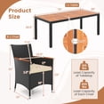 thumbnail image 3 of Gymax 9 PCS Patio Dining Set for 8 Large Conversation Set w/ Umbrella Hole Seat Cushion, 3 of 10