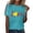 Sky Blue, variant on yunLCZ Women Shirts 2025 Summer Women's Baseball Print T Shirt