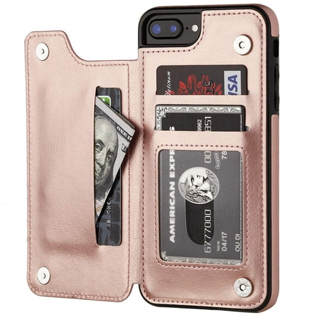 Funda Retro de cuero con tarjetero para iPhone, carcasa con tapa para 14, 13, 12, 11 Pro Max, Mini billetera, XR, X, XS Max, 8, 7, 6S, 6 Plus, 5S, SE3, 2022, 2020 Fivean unisex