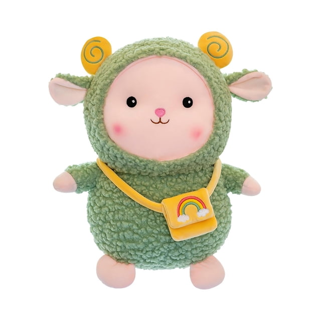 Mochila de peluche para dormir con forma de muñeca de cordero para niños