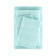 thumbnail image 6 of Comfort Canopy - Bed Sheets 4 Piece Aqua Thatch Patterned Microfiber king size sheet sets, 6 of 11