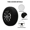 thumbnail image 4 of ZNDUO Green Elegant Butterfly Pattern Spare Tire Cover, Universal Spare Tire Wheel Covers 17 inch, 4 of 8