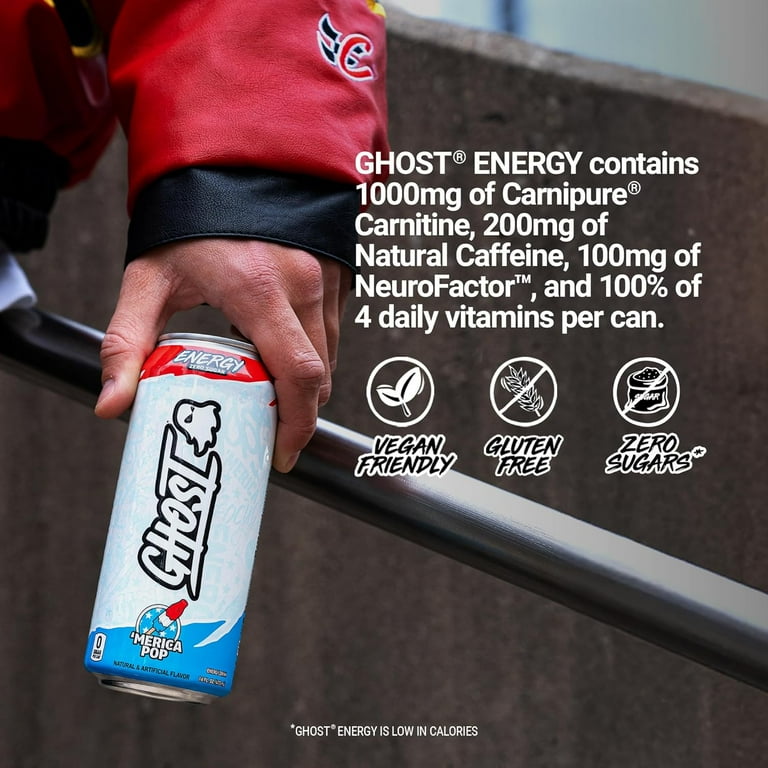 GHOST® ENERGY Zero Sugars Energy Drink, FAZE CLAN™ Faze Pop, 16 fl oz Can