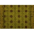 thumbnail image 1 of Ahgly Company Indoor Rectangle Abstract Yellow Modern Area Rugs, 4' x 6', 1 of 4