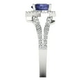 thumbnail image 3 of Halo Engagement Ring for Women - 1.49ct Simulated Tanzanite in 14K White Gold Promise Ring, 3 of 6