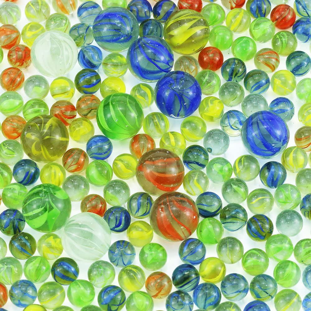 Ucradle Glow Marble Run Marbles - 40 Glass marbles, Size: 6