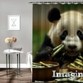 thumbnail image 2 of Orinice Giant Panda Bathroom Decor Set, Colorful Luxurious Graphic Print Polyester Fabric Shower Curtain Set with Hooks, Mother's Day Bathroom Decoration Gift 60x72, 2 of 7
