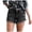 Black, variant on Fesfesfes Jeans for Women Stretchy Denim High-Waist Shorts Frayed Ripped Shorts with Pockets Pants