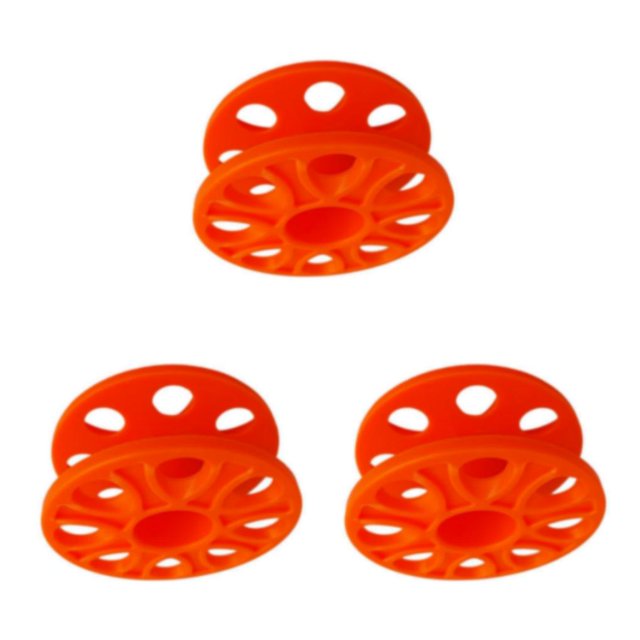 Youkk Plastic Convenient Hanging Diving Finger Spool Reel With Anti-corrosion Coating Professional Orange 3Set