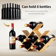 thumbnail image 4 of Gymax 8-Bottle Wine Rack Bottle Holder Bamboo Storage Shelf Countertop Freestanding, 4 of 9