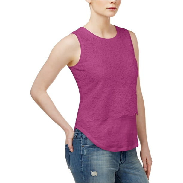 Blusa con capas de textura maison Jules para mujer rosa mediana