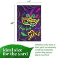 thumbnail image 6 of G128 Garden Flag Mardi Gras Masquerade Mask 12"x18" Blockout Fabric, 6 of 8