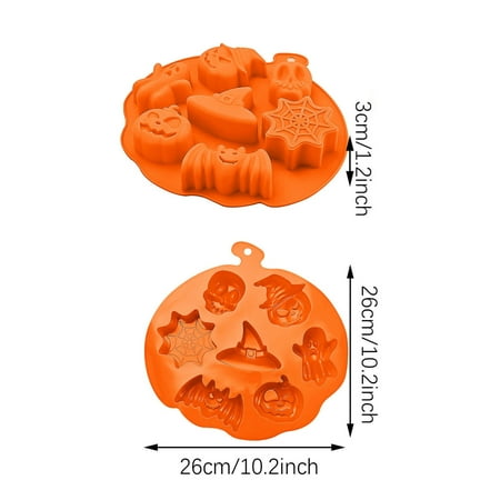 

Jmntiy Halloween Bat Pumpkin Skull Cartoon Cake Mold DIY Cookie Mold Clearance