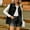 Black, variant on Women's Oversized Denim Vest Mid Long Jean Vest Sleeveless Classic Jacket Casual Button-Down Waistcoat Vest Black