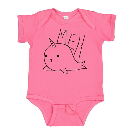 

Inktastic Meh Narwhal Gift Baby Boy or Baby Girl Bodysuit