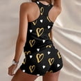 thumbnail image 6 of Baqcunre Womens Pajamas Valentine Day Heart Love Print Sleeveless Set Casual Vest Two Piece Suit(Black S-XXL),Lounge Sets For Women Pajama Set Womens Loungewear Set Holiday Outfits For Women 2023, 6 of 8