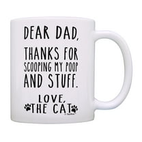 ThisWear Cat Dad Gifts Thanks for Scooping My Poop and Stuff Pet Parent Gifts Cat Coffee Mug