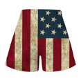 thumbnail image 5 of Plus Size Shorts for Women Summer Usa Flag Shorts Casual Drawstring Elastic Waist with Pockets, 5 of 5