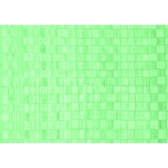 Ahgly Company Indoor Rectangle Solid Emerald Green Modern Area Rugs, 3' x 5'