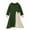 Green, variant on Girls Dress Christmas Gift Two-piece Set Girls Muslim Long Dress with headband Cover Round Neck Muslim Prayer Clothes for 2-13years Save Big
