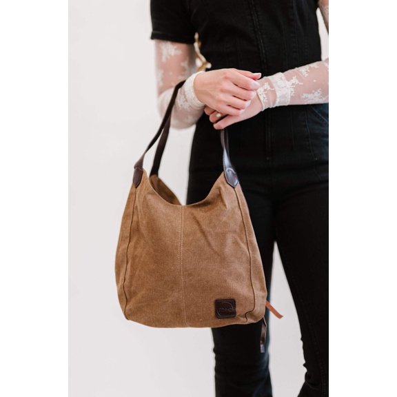 anniston canvas hobo bag
