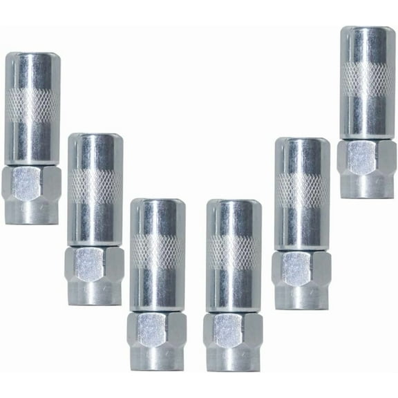 6 PCS Grease Gun Nozzle tip, Grease Nozzle Metal Replacement Grease tip Nozzle Fitting Nipple Grease Gun Lubrication Accessories, Steel Copper Grease Gun