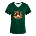 thumbnail image 4 of Womens Work Tops, Stylish Short-Sleeved V-Neck with Dual Pockets for Professional Attire, 4 of 7