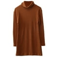 thumbnail image 1 of Women Long Sleeve Pullover Tops Winter Turtleneck Sweater Dress, 1 of 2