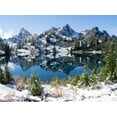 thumbnail image 2 of Wild, Jamie and Judy 24x19 Black Ornate Wood Framed with Double Matting Museum Art Print Titled - Washington State-Central Cascades Alpine Lakes Wilderness-Gem Lake, 2 of 4