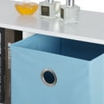 thumbnail image 5 of ZenSports 6 Cube Storage Organizer 2 Shelves Bookcase MDF Cabinet W/3 Fabric Bins, White, 5 of 10