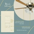 thumbnail image 4 of TOPGREENER Kalide Light Switch and 3-Speed Ceiling Fan Control Combo, in Wall Light and Fan Combination Switch, Single Pole, 2.5A, 720W, Neutral Wire Not Required, TGSFS3-LA, Light Almond, 4 of 6