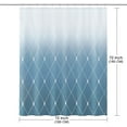 thumbnail image 5 of Blue Ombre Shower Curtain, Modern Geometric Shower Curtain Sets for Bathroom, Luxury Hotel Style Bath Shower Curtain, No Need Liner with Hooks Set, 72 inch, Smoke Blue, 5 of 6