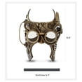 thumbnail image 3 of Attitude Studio Steampunk Gladiator Half Face Mask Robot Goggles Costume - Gold, 3 of 8