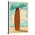 thumbnail image 1 of Newport Beach, California - Surf Board Letterpress - Life is a Beautiful Ride - Lantern Press Art (12x18 Gallery Wrapped Stretched Canvas), 1 of 8