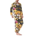 thumbnail image 2 of Fotbe Cute Cat Cartoon Pijama de Hombre con Estampado de Manga Larga, Conjunto de 2 Piezas, Ropa de Dormir Suave y Cómoda con Bolsillos-X-Large, 2 of 7