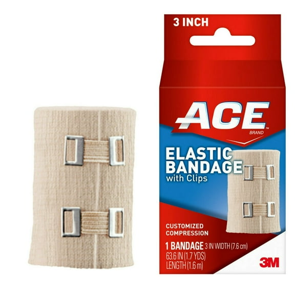 ACE Elastic Bandage (hook closure) 3 Inches 1 Each (Pack of 3)