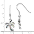 thumbnail image 4 of Auriga Fine Jewelry 925 Sterling Silver Rhodium-plated Abalone Palm Tree Dangle Earrings for Women, 4 of 6