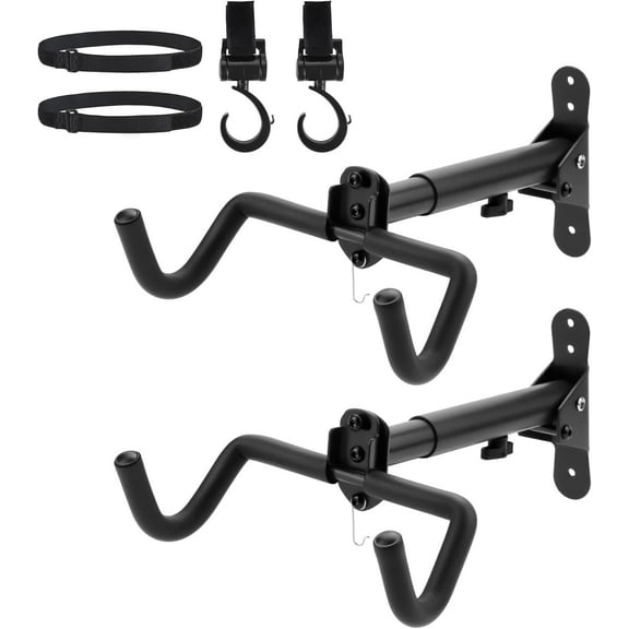2PACK Bike Rack Garage Bike Wall Mount Bicycle Wall Hanger Bike Hook Bike Storage Rack for Indoor Storage Bike Horizontal Hanger Bicycle Wall Mount Bicycle Wall Rack