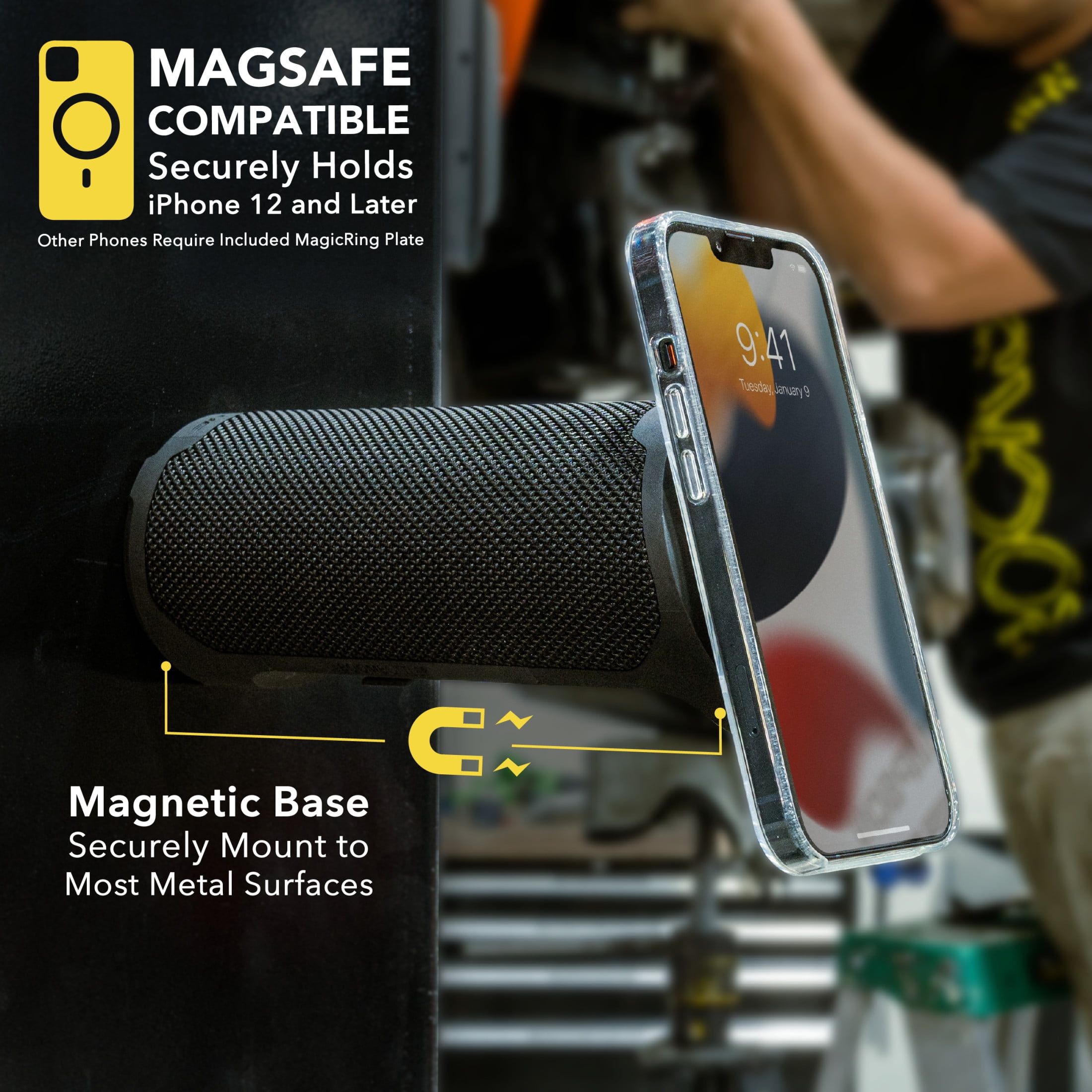 Scosche BoomBottle MagSafe IP67 Waterproof/Dustproof Portable Bluetooth Speaker for Mobile Devices