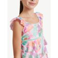 thumbnail image 4 of Justice Girls Ruffle Tankini Top with Bikini Bottom 2-Piece Swimsuit, Sizes 5-18, 4 of 4