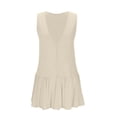 thumbnail image 4 of Einccm Women's Sleeveless Summer Dress and Shorts Set, Crew Neck Casual Two-Piece Outfit with Ruched Waist for Daily Wear and Outdoor Activities, 4 of 5