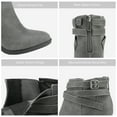 thumbnail image 2 of BURUDANI Women’s Chunky Block-Heel Ankle Boots Closed-Round-Toe Fall Booties Dress-Up Essential for Office, Weekend Brunch & Date Night, 2 of 3