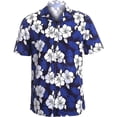 thumbnail image 2 of Nuevas camisetas hawaianas de moda para hombre y mujer, camisetas informales con estampado de hojas para vacaciones al aire libre, ropa para mujer, blusa con solapa, 4XL, 2 of 4