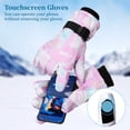 thumbnail image 4 of Women's Touchscreen Winter Ski Gloves, Warm Water-Proof Gloves, Bike Riding Skiing Hiking Motorcycle Outdoor Activity Gloves for Women Girls(Pink), 4 of 6