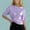 Purple, variant on SHITINN Women's Shiny Glossy Solid Color Turtleneck Short Sleeve Tee Shirt Top Women's Short Sleeve Tops Womens Casual Tops Tops for Women Trendy Summer