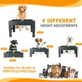 Howarmer Elevated Dog Bowls 4 Adjustable Heights, Foldable Raised Dog