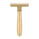 thumbnail image 4 of Dog Grooming Comb Multifunctional Remove Hair Thoroughly Hollow Core Handle Stainless Steel Pet Comb for Pet Deshedding Dematting Bath Massage Gold, 4 of 5