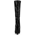 thumbnail image 2 of Unique Bargains Women's Chunky Heels Platform Over the Knee High Boot Black (Size 10), 2 of 7