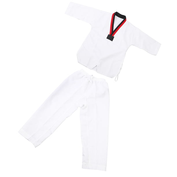 Uniforme de Taekwondo Uniforme de Taekwondo Modelo a Rayas Poliéster Algodón con Cinturón Ropa de Entrenamiento de Artes Marciales para la Práctica ANGGREK Otros