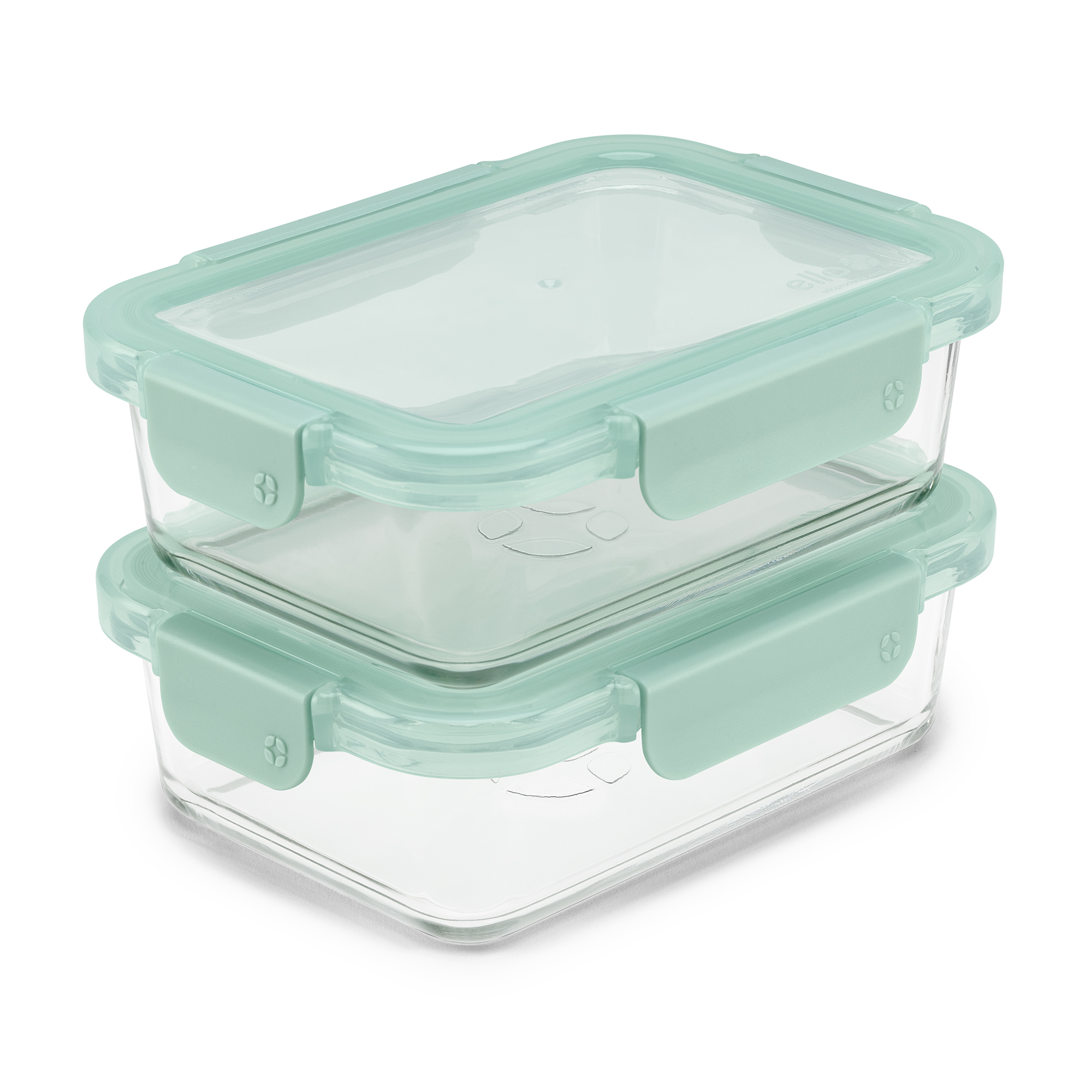Ello Color Lock 3.4 Cup Glass Meal Prep Containers, 2-Pack photo 6